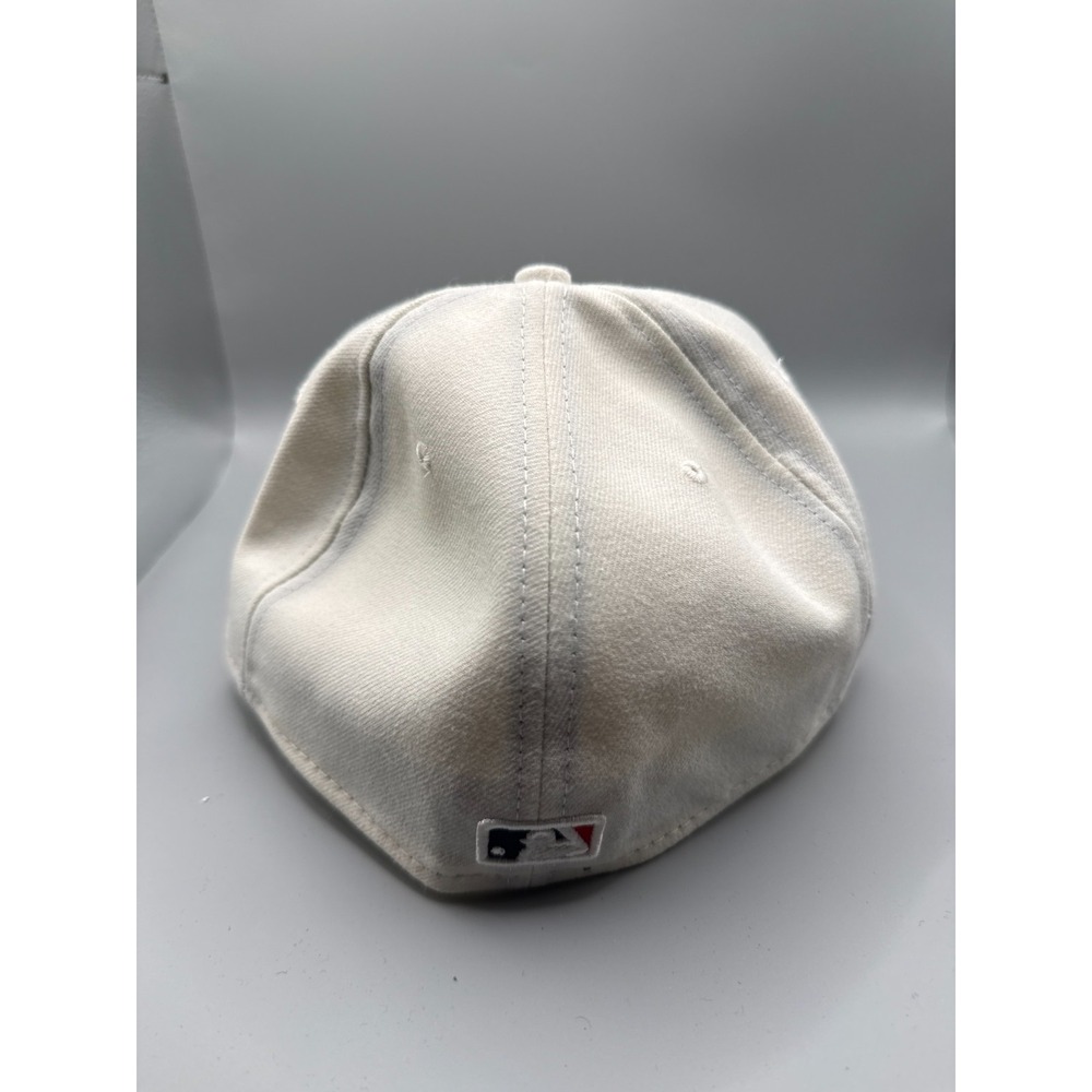 New Era 59FIFTY MLB Authentic Umpire On Field Blank White Fitted Hat 7 1/4 Cap - Picture 7 of 9
